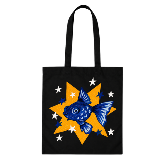 Starry Gold Fish Tote Bag