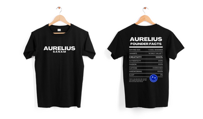 AURELIUS FOUNDER FACTS OVERSIZED TEE D1