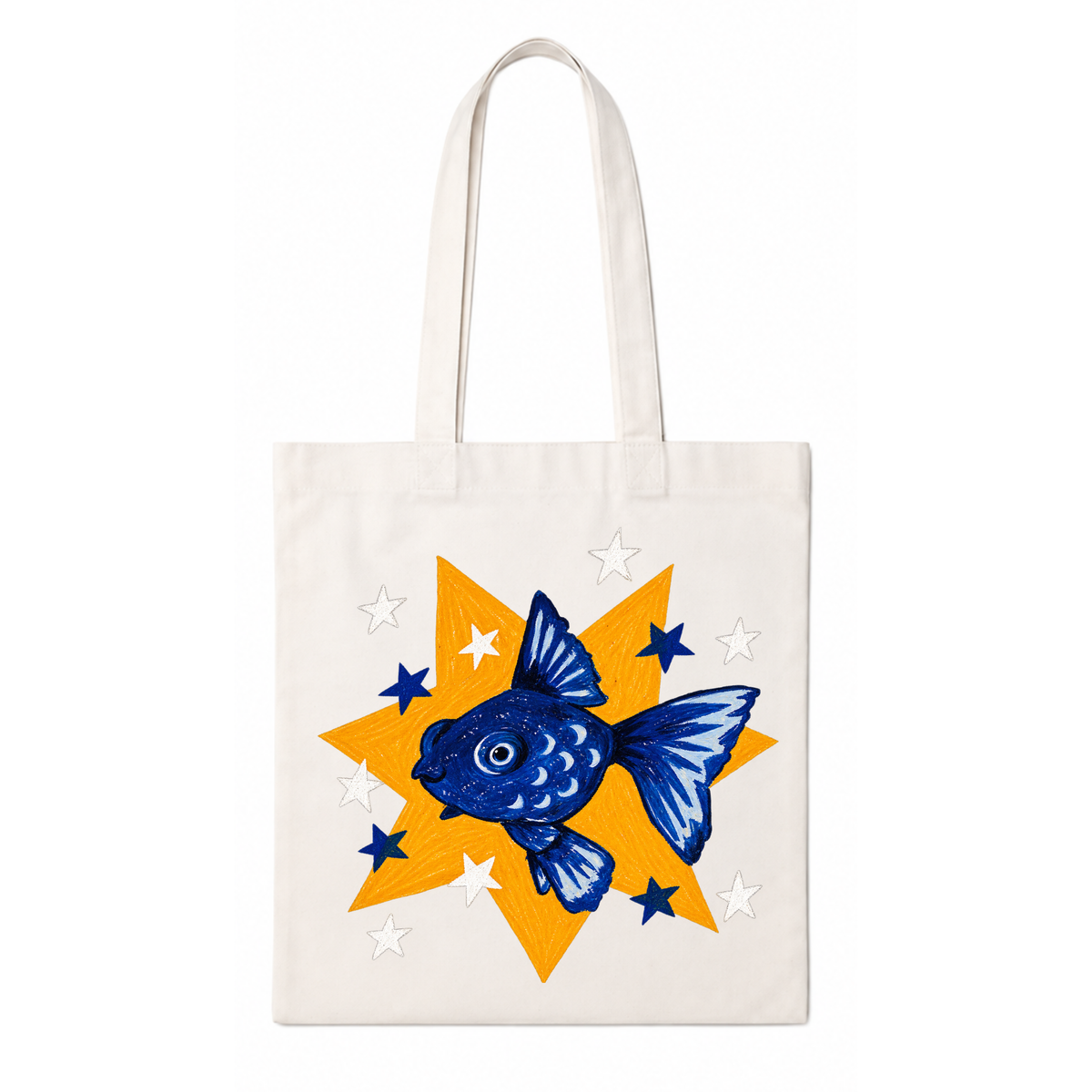 Starry Gold Fish Tote Bag
