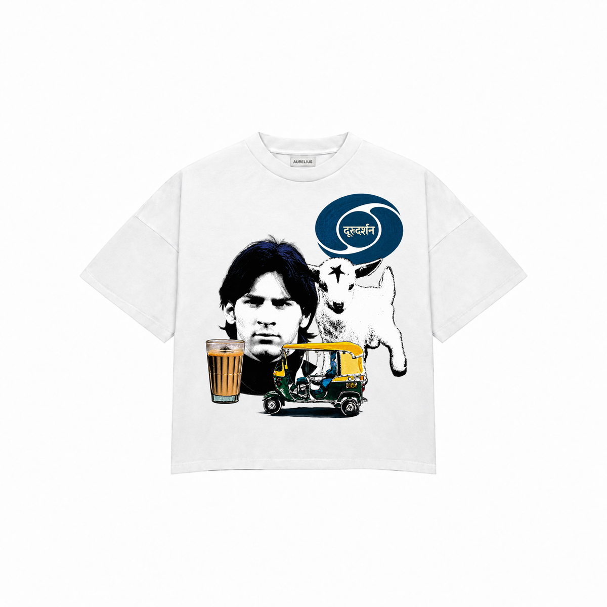 MESSI GOAT INDIAN Premium Oversized Tee