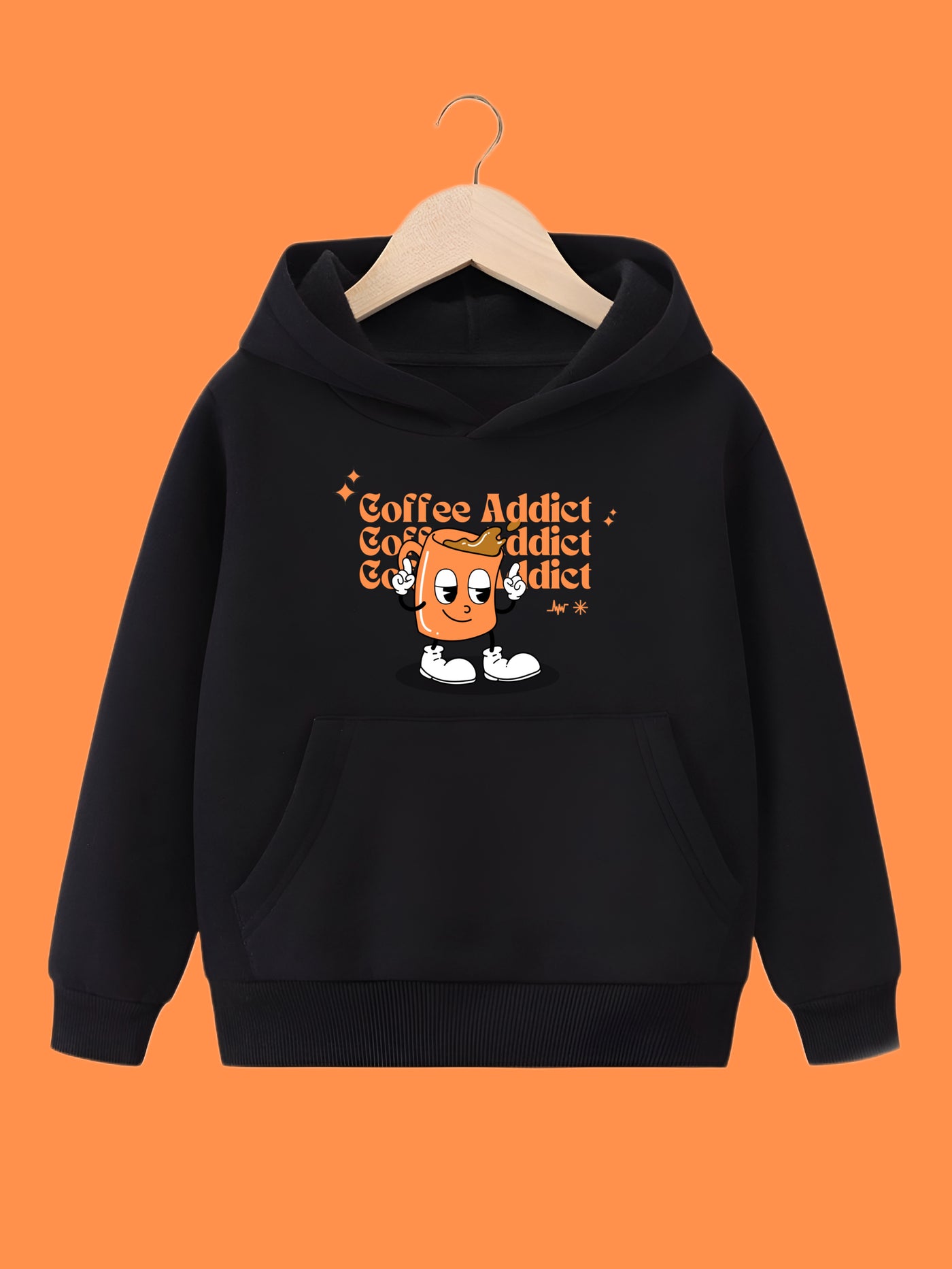 COFFEE ADDICT UNISEX HEAVY HOODIE/SWEATSHIRT